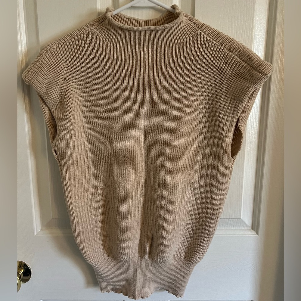 Beige sweater vest